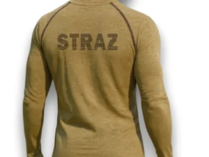 Bluza z długim rękawem bielizna termoaktywna trudnopalna z napisem STRAŻ GA WORK kolor Piaskowy