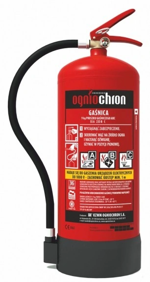 Gaśnica proszkowa 9kg GP-9x ABC/MP/E OGNIOCHRON