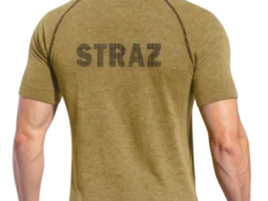 Koszulka bielizna z krótkim rękawem termoaktywna trudnopalna T-SHIRT z napisem STRAŻ GA WORK kolor Piaskowy