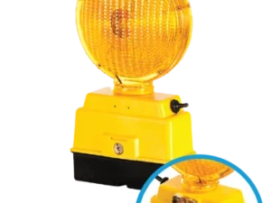 Lampa ostrzegawcza LED, żółta zasilanie 1 x bateria 6V