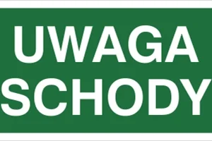 Znak Uwaga schody