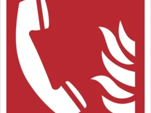 Znak telefon alarmowania pożarowego wg PN-EN ISO 7010