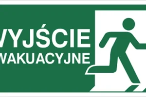 Znak wyjście ewakuacyjne w prawo / w lewo